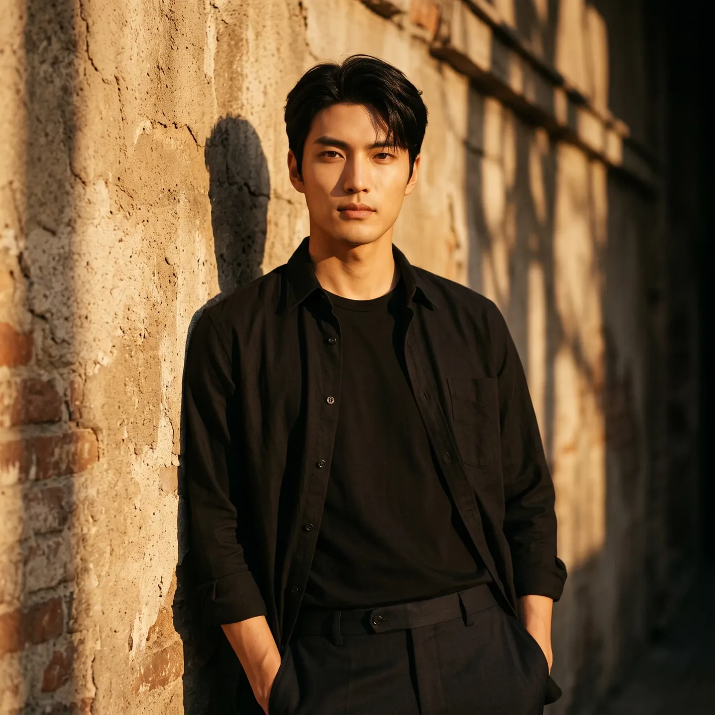 Golden Shadow Quiet Luxury Portrait AI Photo Prompt preview example result