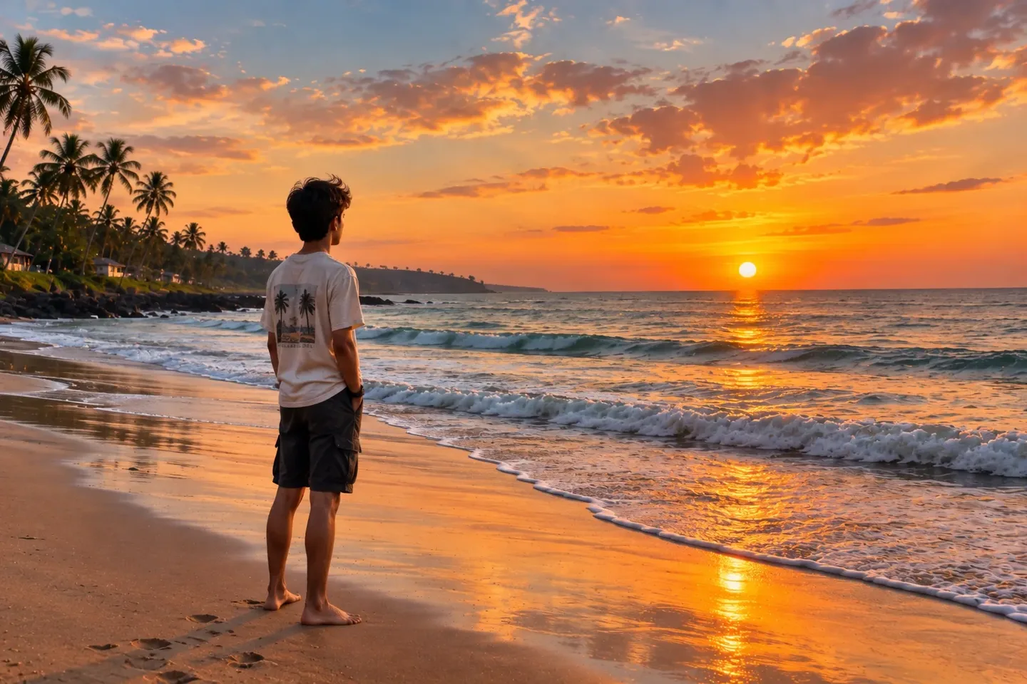 Golden Sunset Vibes AI Photo Prompt preview example result