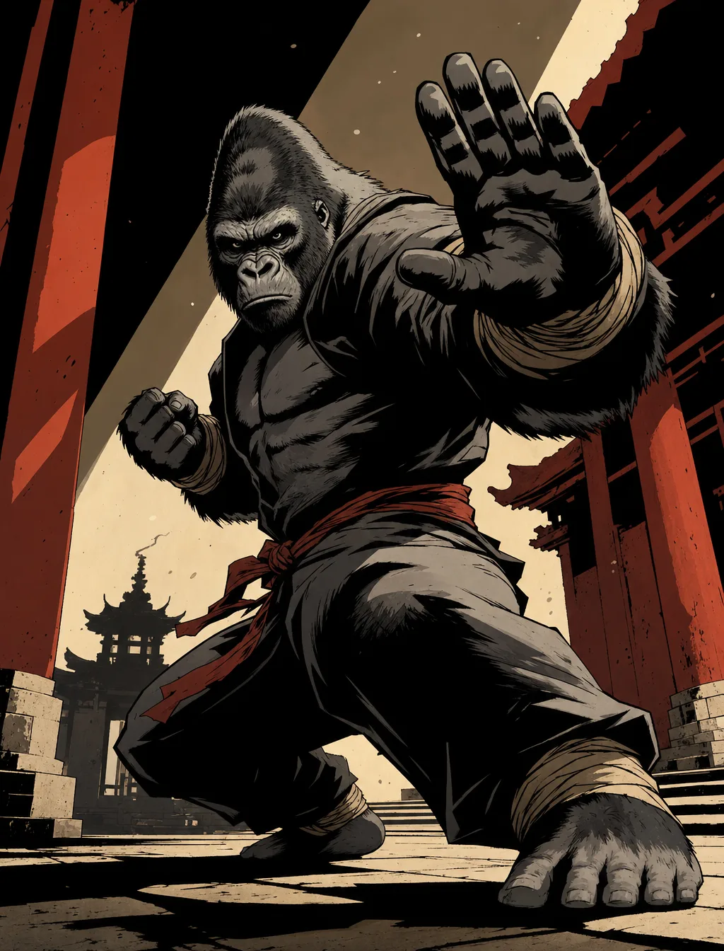 Graphic Novel Illustration Featuring A Powerful AI Photo Prompt generated preview