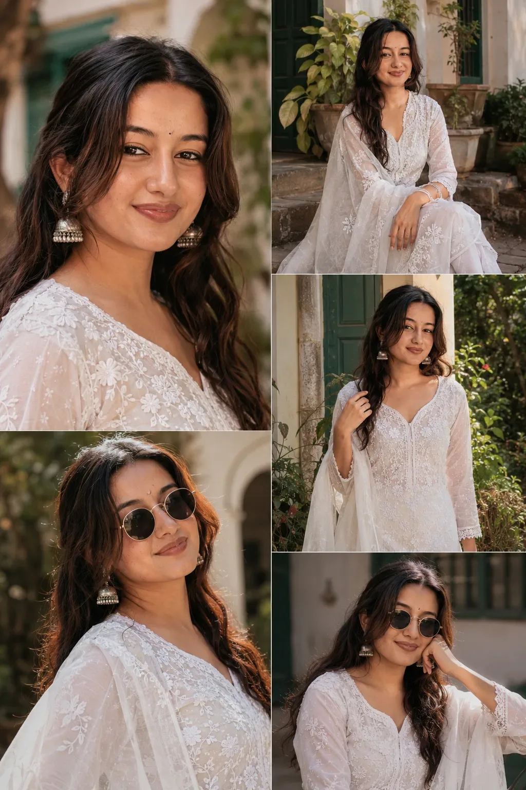 Heritage Courtyard Portrait Collage AI Photo Prompt preview example result