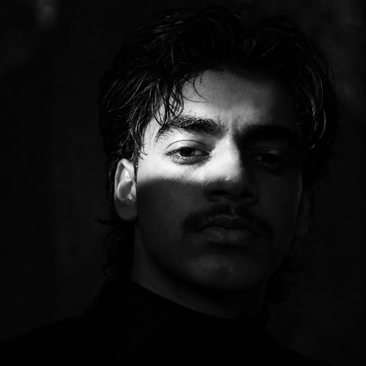 High-contrast Noir Portrait AI Photo Prompt preview example result