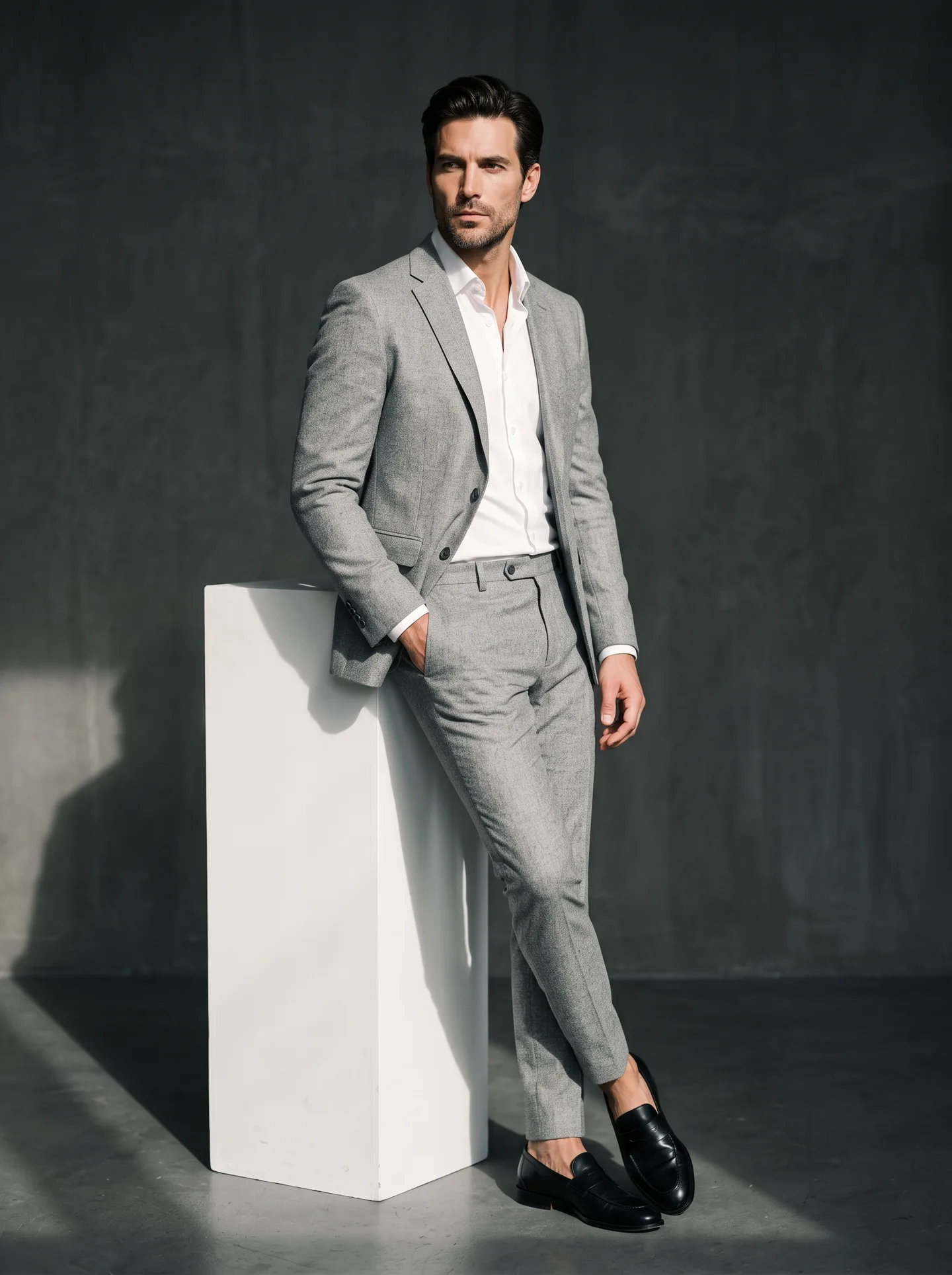 High-End Fashion Editorial Portrait Of An Adult Man AI Photo Prompt generated preview