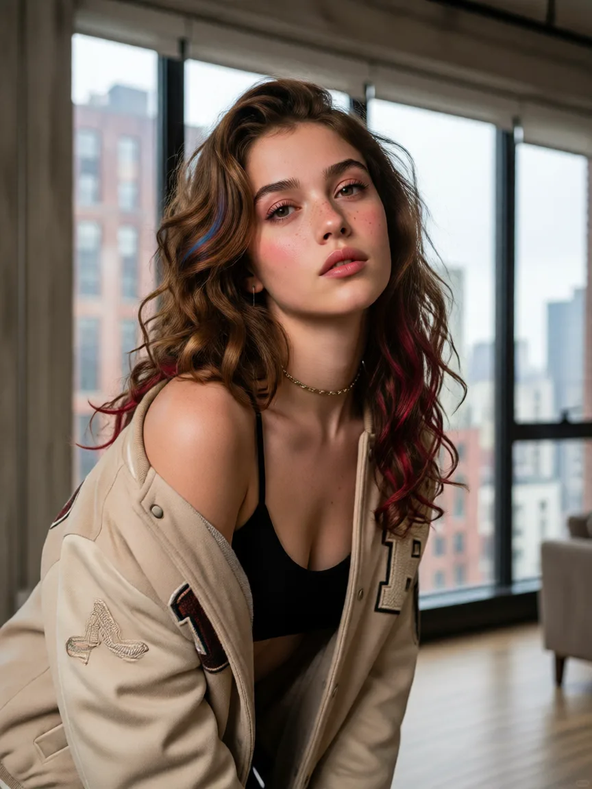 Hyper- Portrait Of A Fashionable Young Eurpoean Woman AI Photo Prompt generated preview