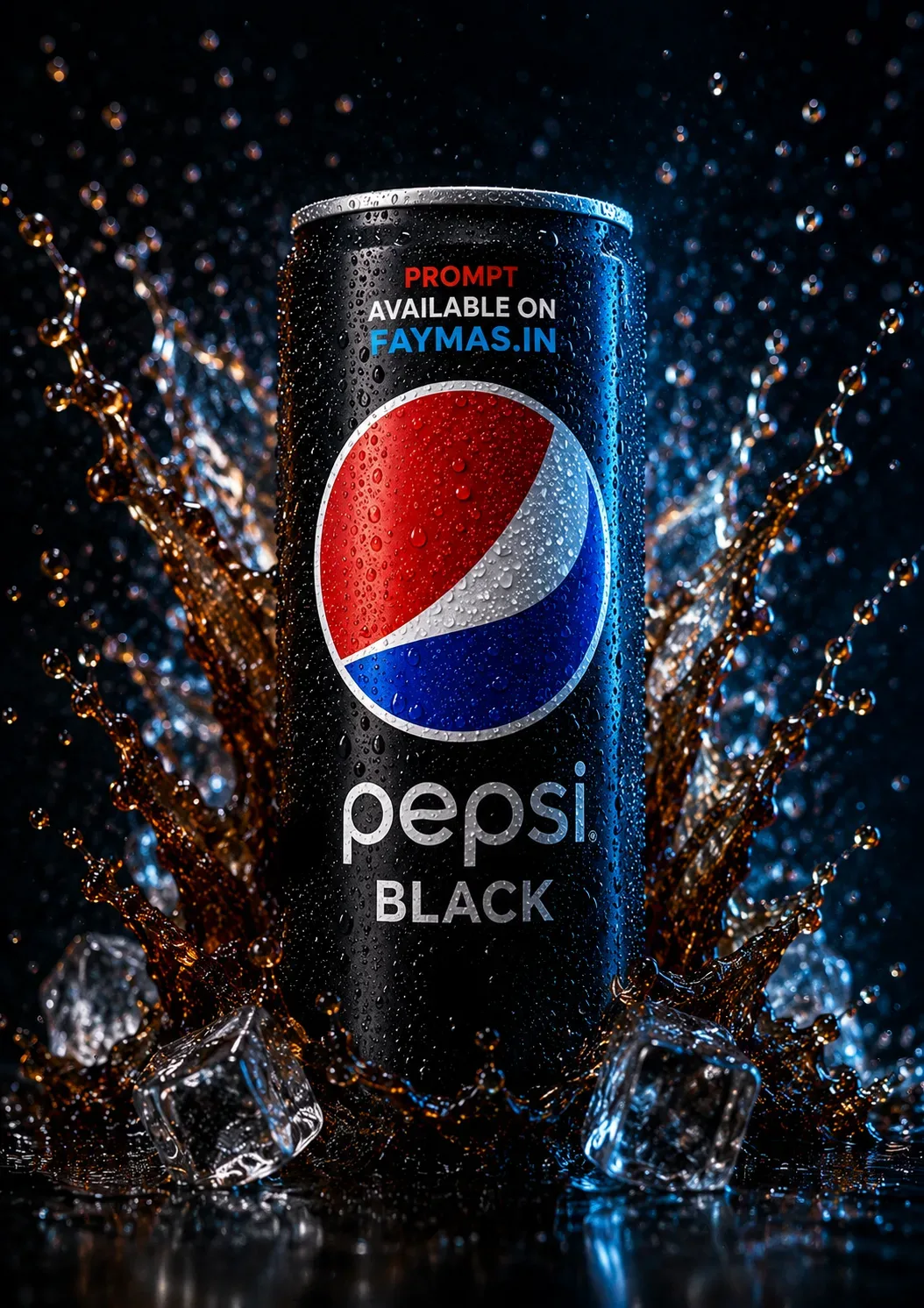 Hyper-realistic Beverage Product Photography AI Photo Prompt preview example result