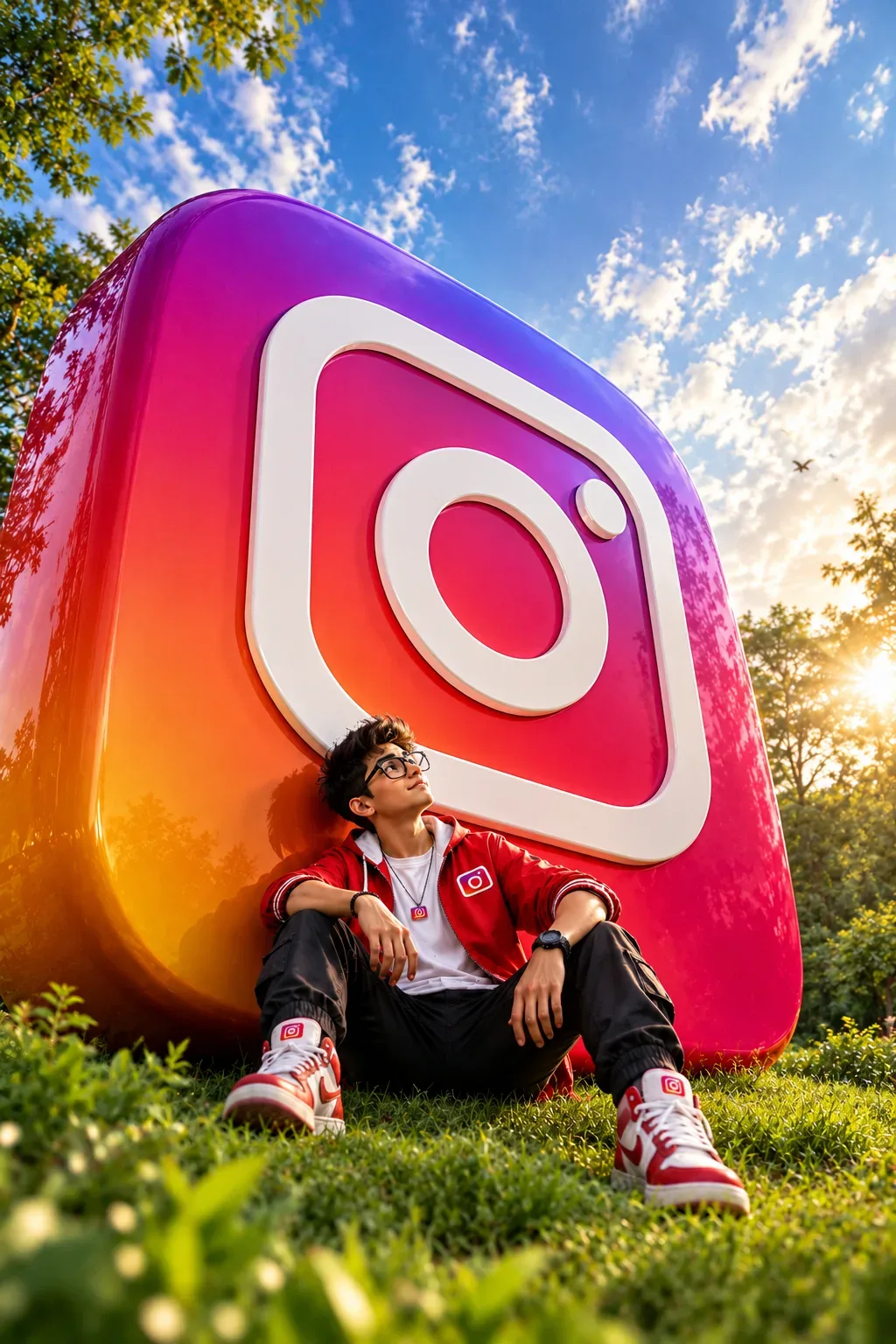 I Created A GIANT Instagram Logo With AI AI Photo Prompt preview example result