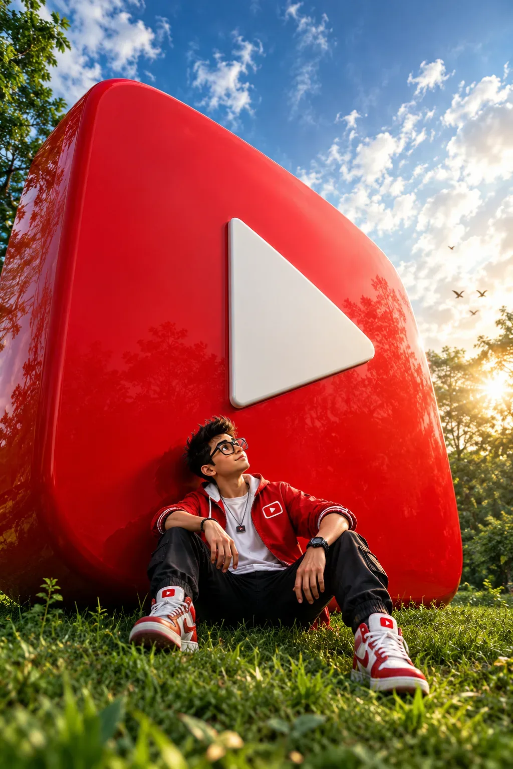 I Created A Giant Youtube Logo With AI AI Image Generation AI Photo Prompt preview example result
