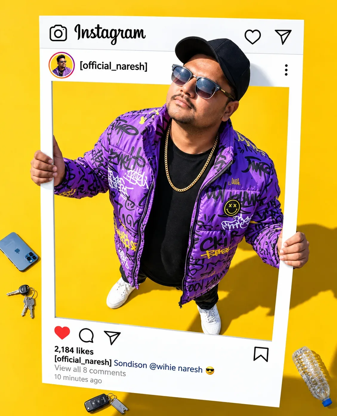 Instagram Royal Vibe Naresh AI Photo Prompt preview example result