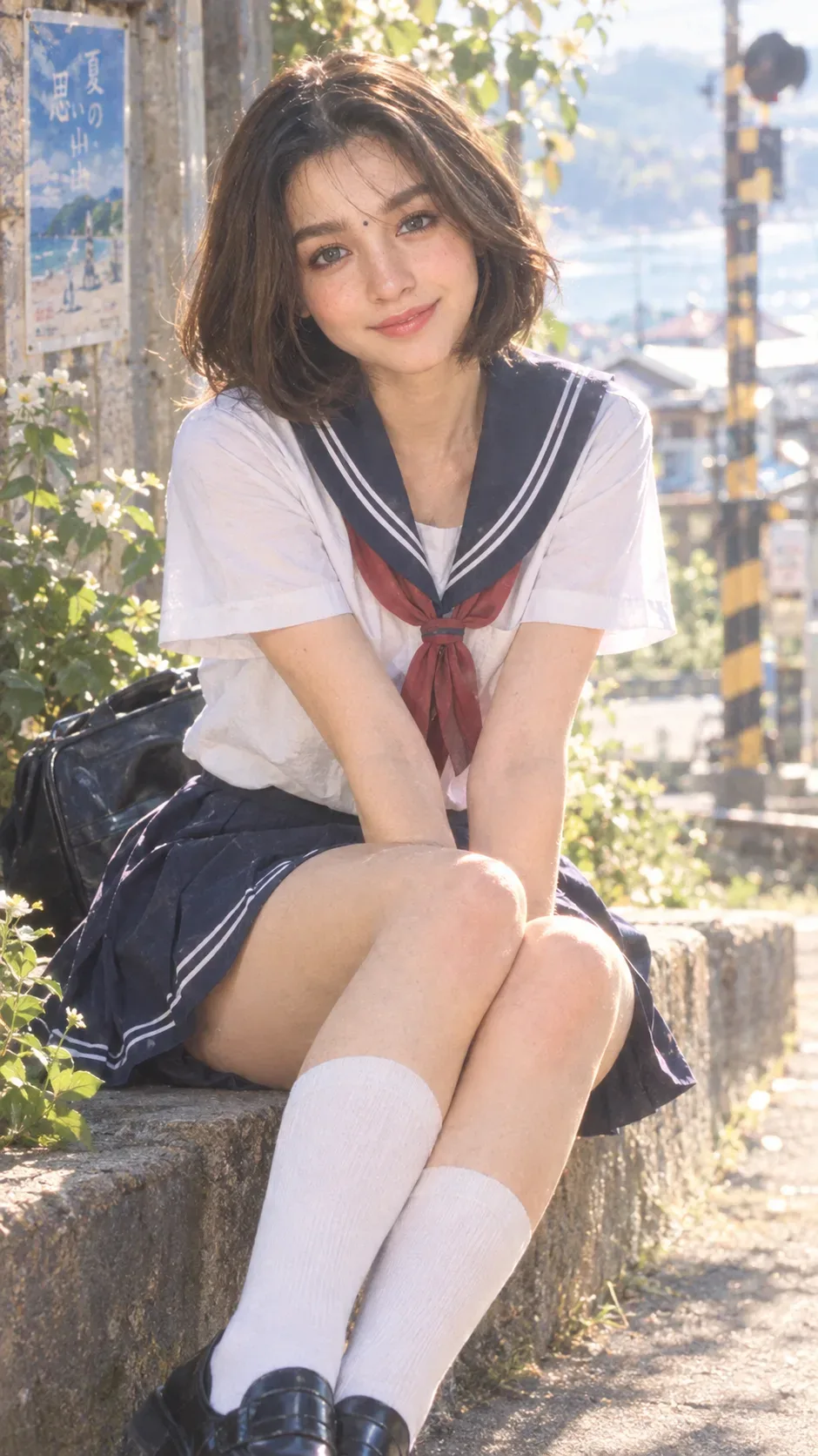 Japanese Summer Film Photography Aesthetic With Gentle Highlight Bloom On The Face AI Photo Prompt preview example result