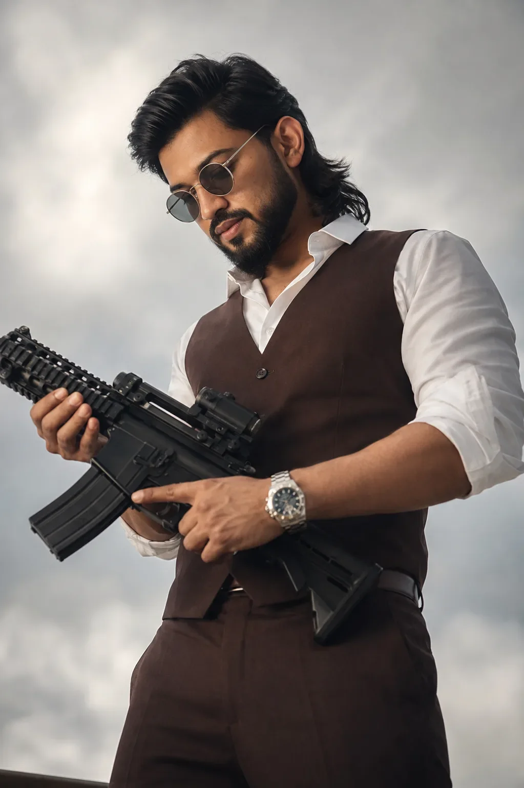 KGF Cinematic Portrait AI Photo Prompt preview example result