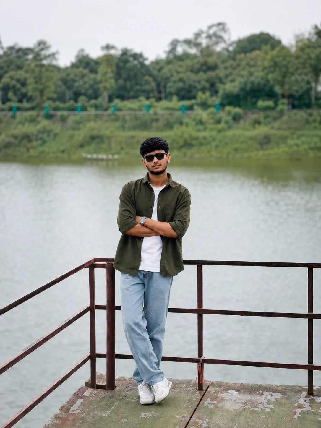 Lakeside Casual Vibes AI Photo Prompt preview example result