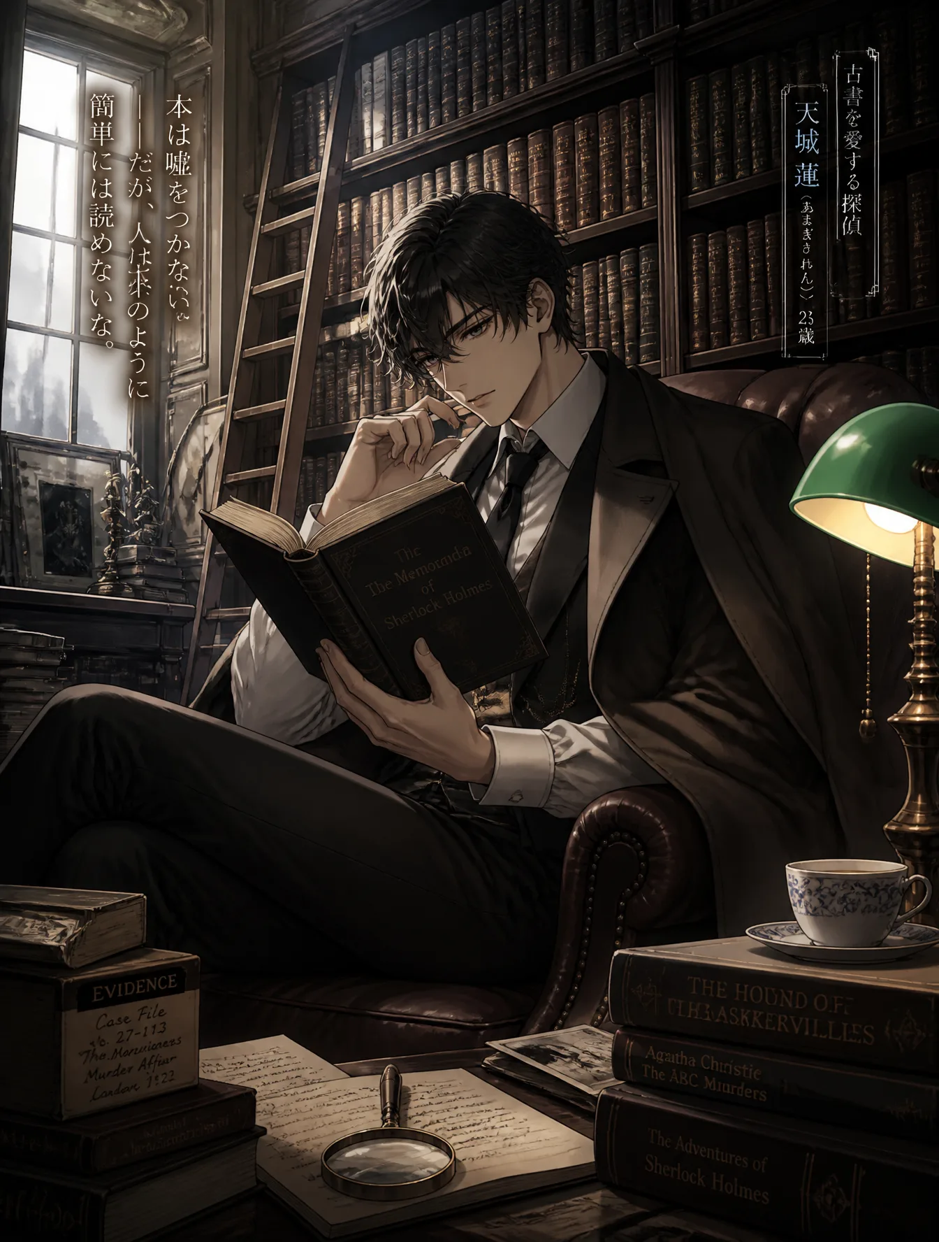 Light Novel Illustration For A Detective Novel AI Photo Prompt generated preview