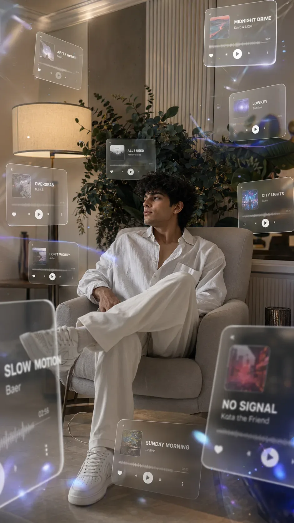 Lost In The Playlist A Room Full Of Sound AI Photo Prompt preview example result