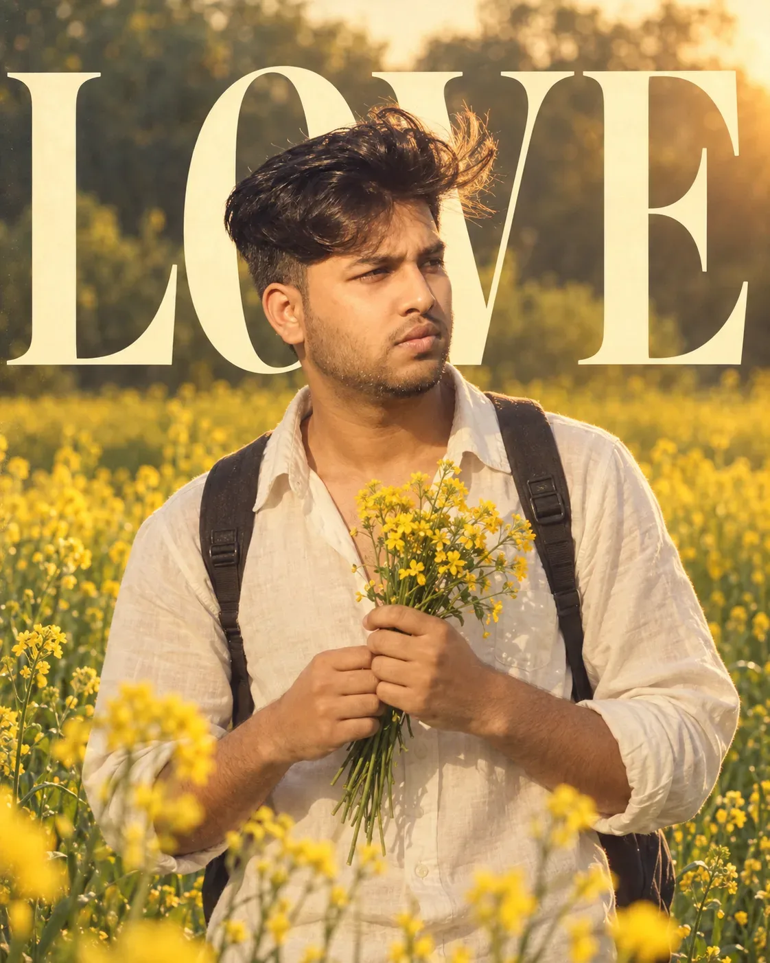 Love In The Mustard Fields AI Photo Prompt preview example result