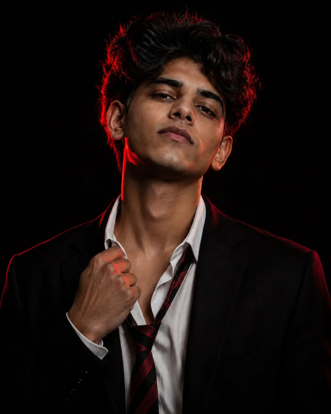 Luxury Black Editorial Portrait AI Prompt | Cinematic Movie Poster Fashion Photography preview example result