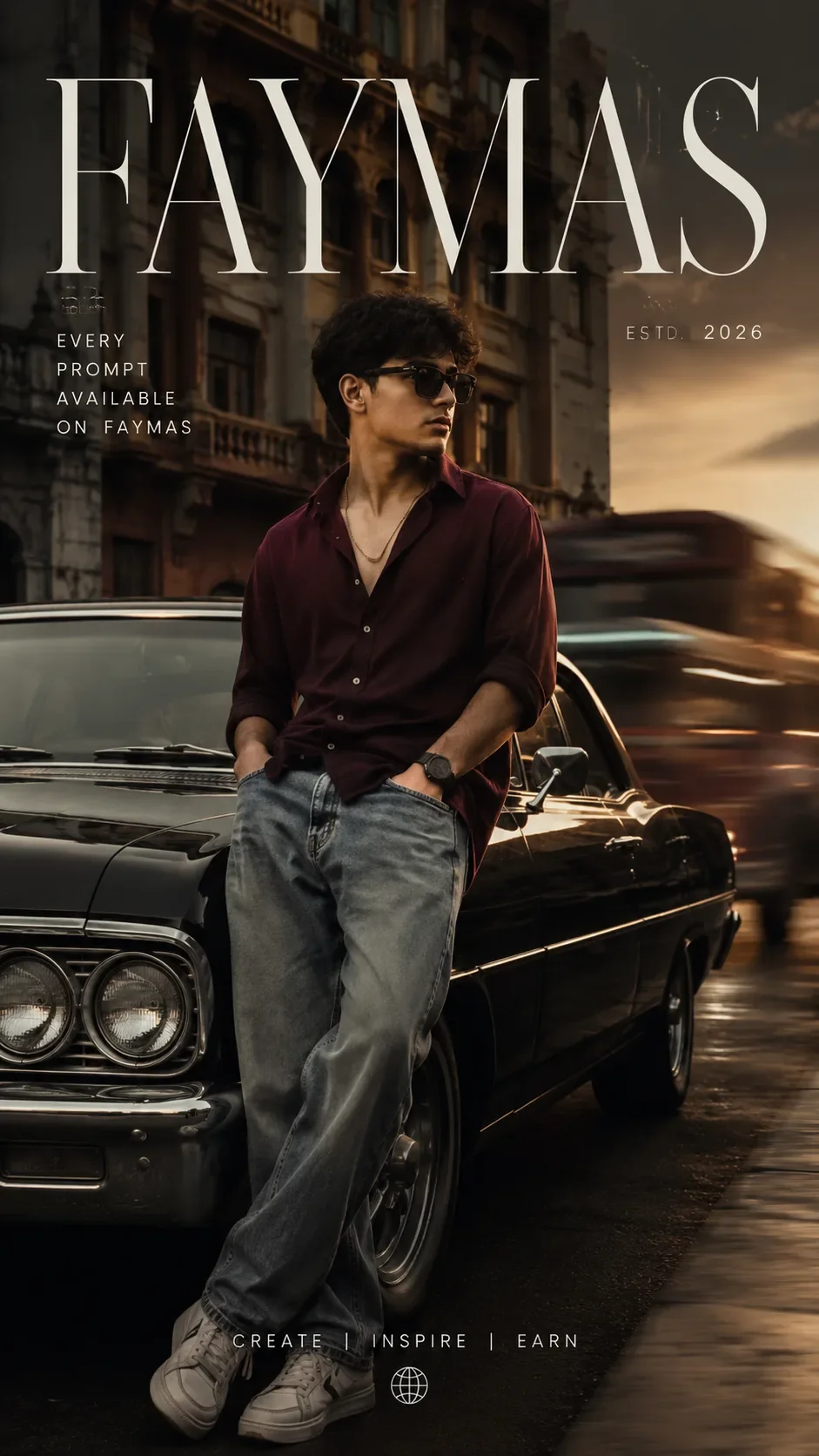 Luxury Editorial Fashion Poster Vogue Style Cinematic Portrait AI Photo Prompt preview example result