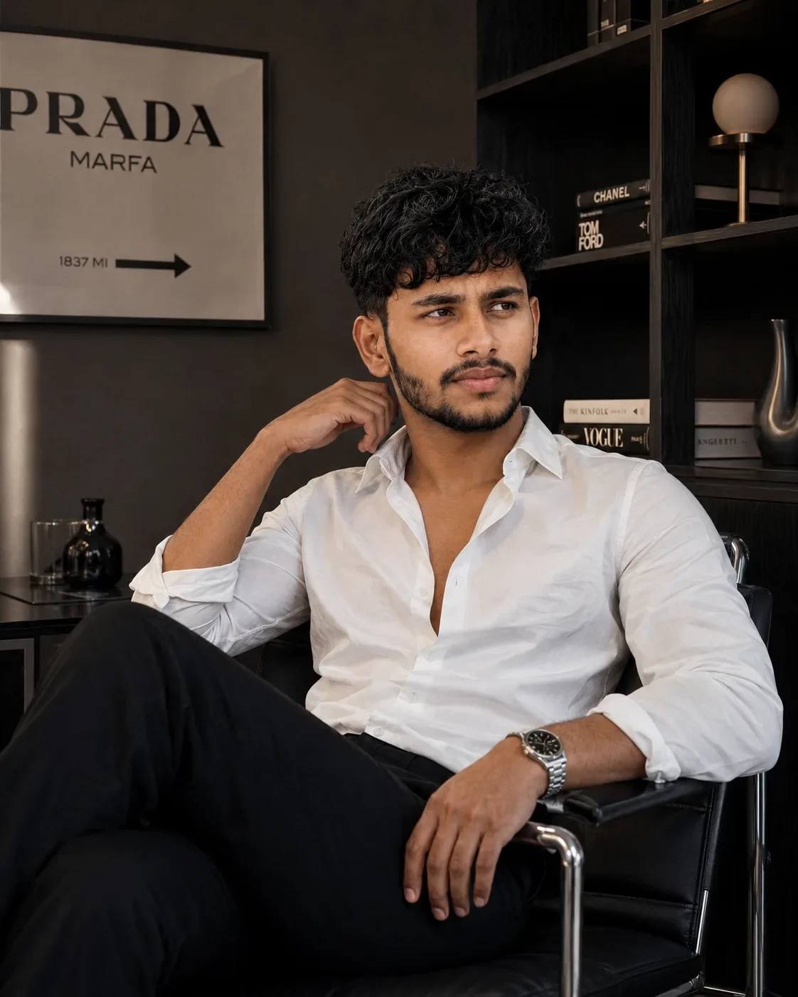 Luxury Editorial Portrait AI Photo Prompt preview example result