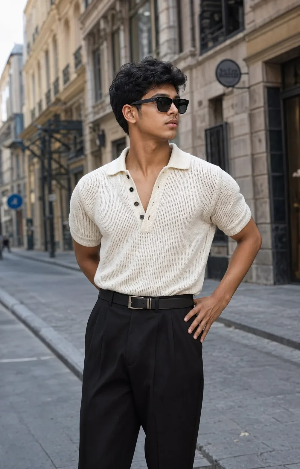 Luxury European Street Editorial AI Prompt | Old Money Fashion Portrait preview example result