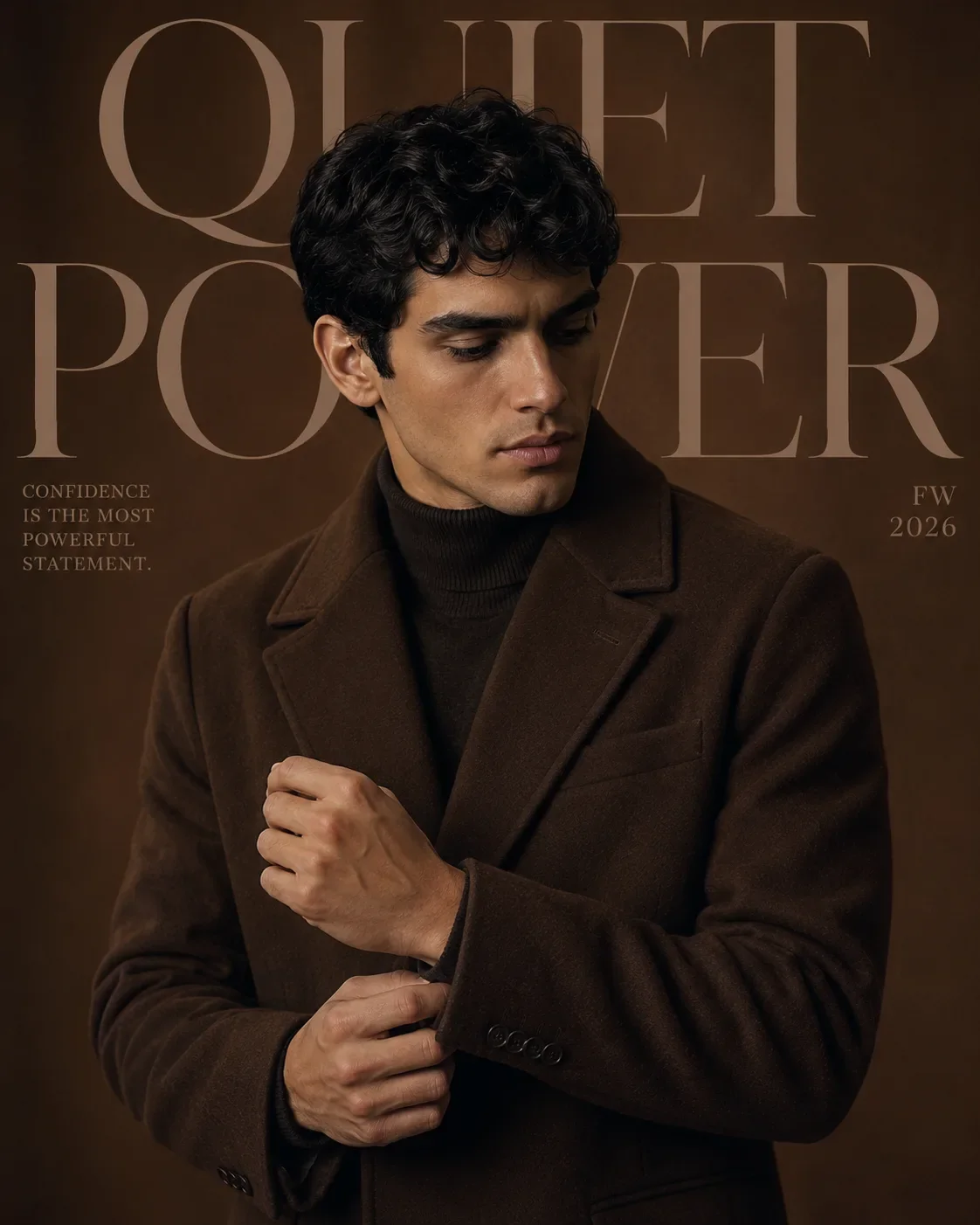 Luxury Fashion Editorial Campaign Quiet Power Magazine Portrait AI Photo Prompt preview example result