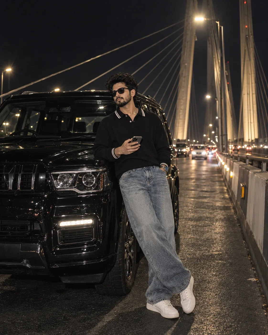 Mahindra Scorpio SUV Night Prompt preview example result