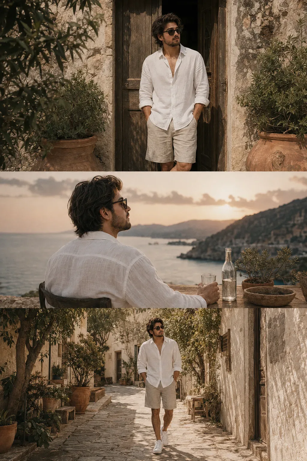 Mediterranean Village Moments AI Photo Prompt preview example result