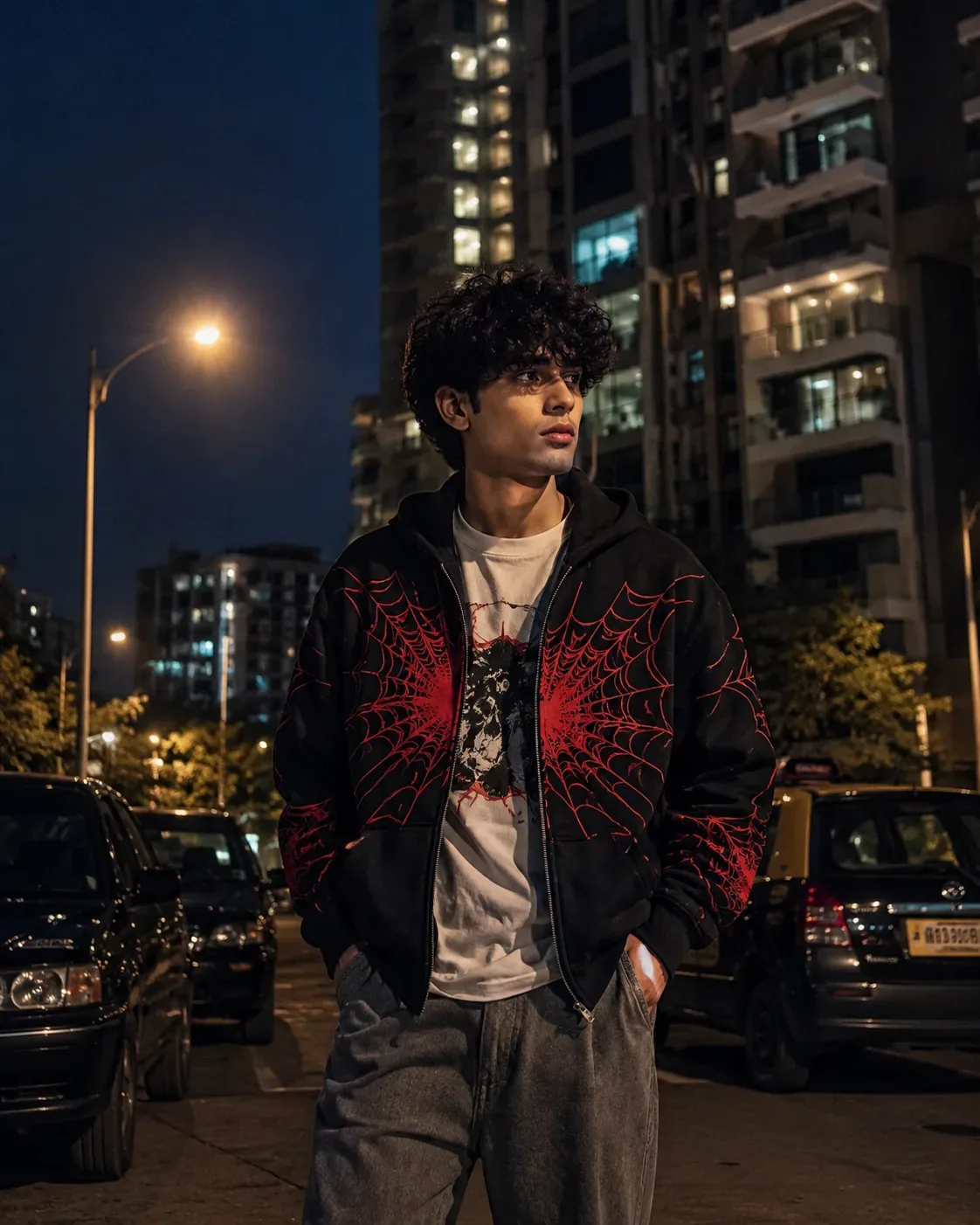 Midnight Urban Drift Cinematic Streetwear Night Portrait AI Photo Prompt preview example result