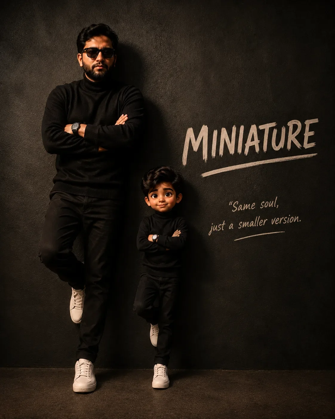 Miniature Me Same Soul AI Photo Prompt preview example result