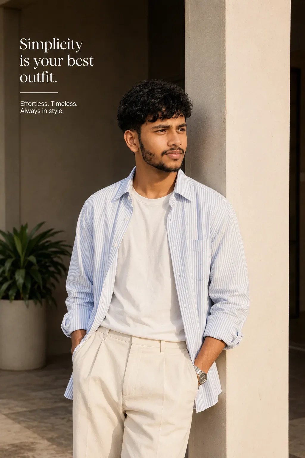 Minimalist Editorial Portrait AI Photo Prompt preview example result