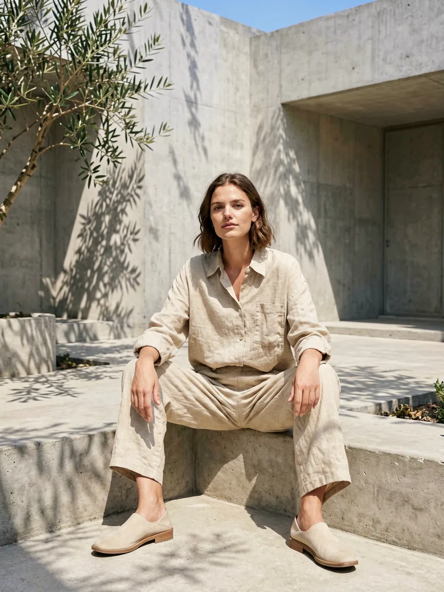 Minimalist Lifestyle Fashion Ad AI Photo Prompt generated preview
