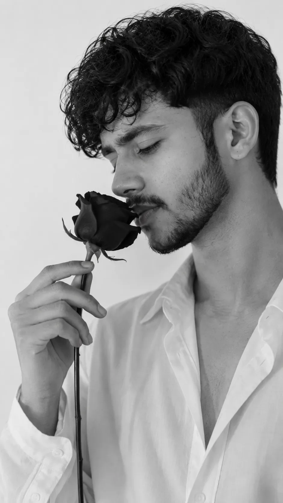 Monochrome Black Rose AI Photo Prompt preview example result