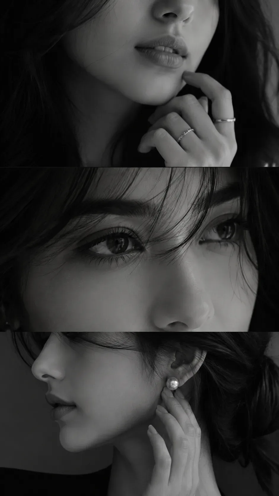 Monochrome Luxury Editorial Black & White Portrait AI Photo Prompt preview example result