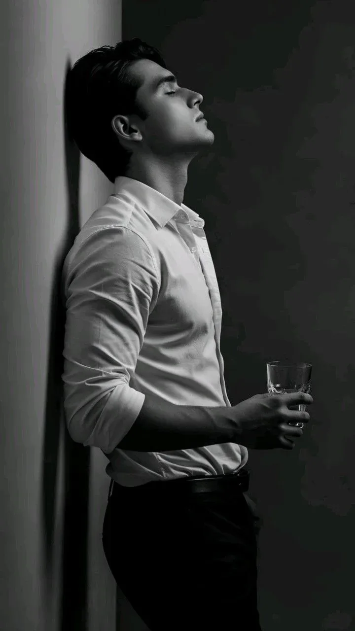 Monochrome Noir Editorial Portrait AI Photo Prompt preview example result