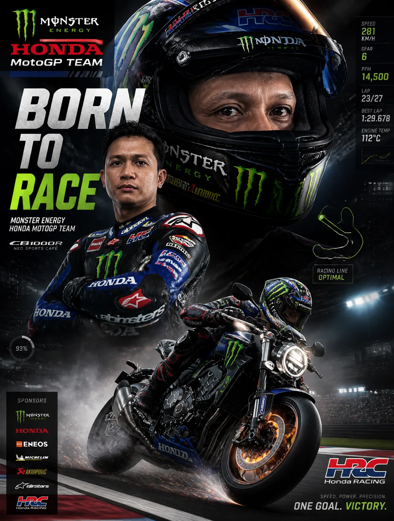 Monster Energy Honda Motogp Team Versioncreate AI Photo Prompt generated preview