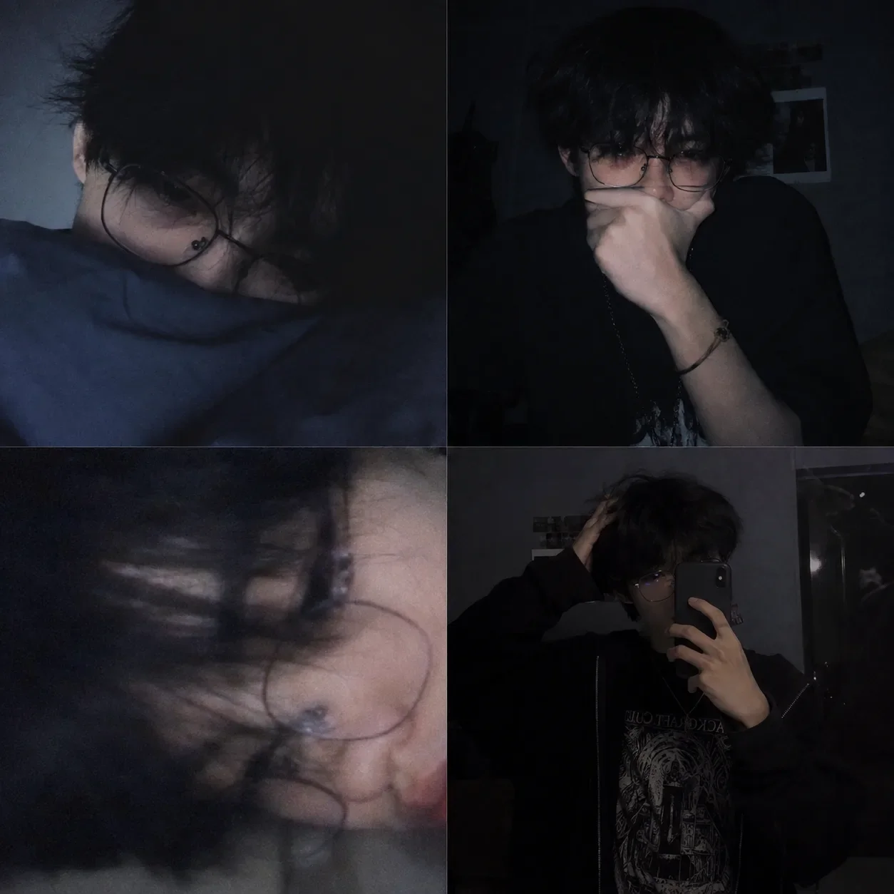 Moody Low Light Collage Of A Young Person/ Korean Style Ultra Realistic Cinematic Portrait AI Photo Prompt preview example result