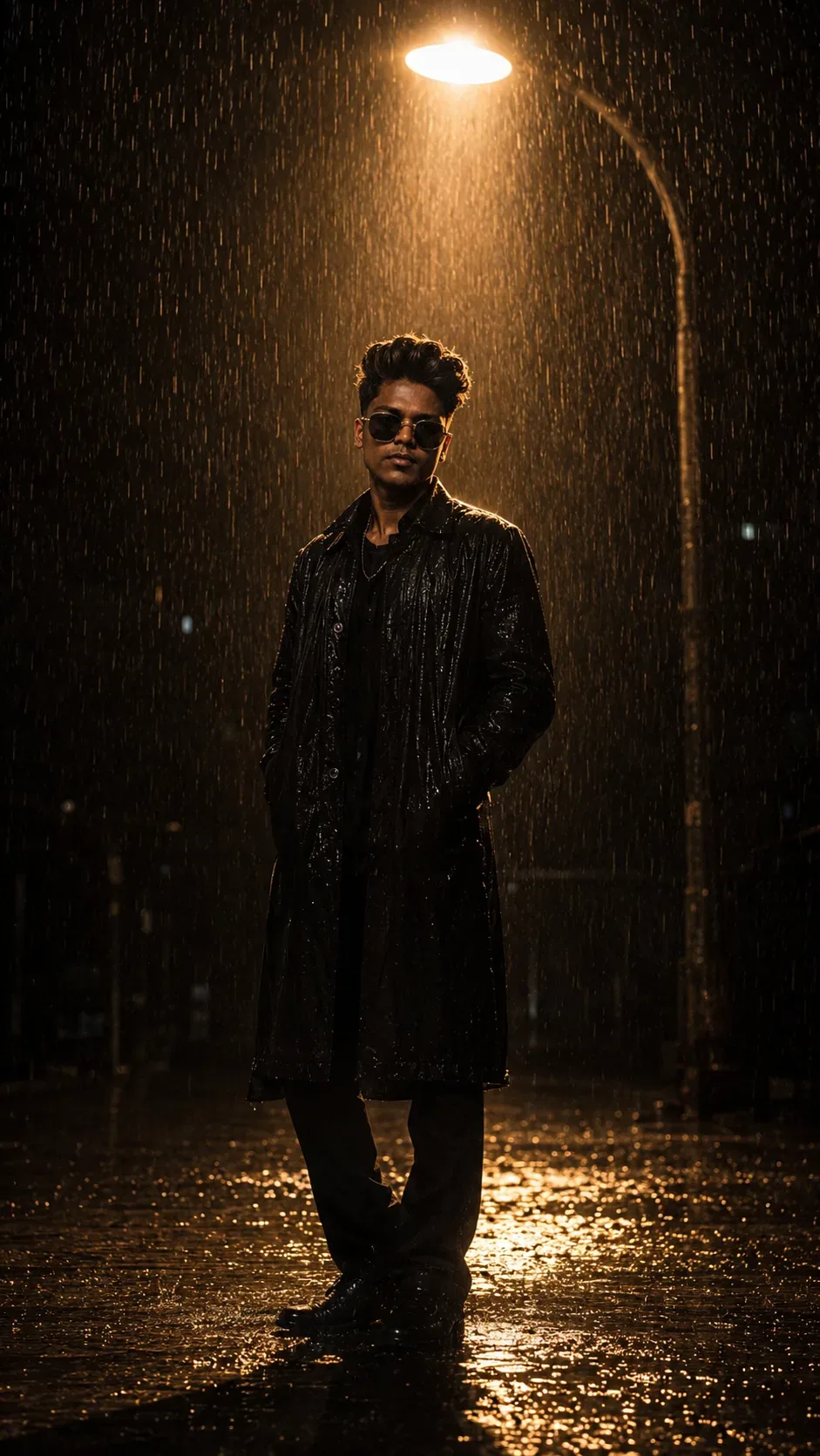 Moody Rainy Night Solitude AI Photo Prompt Edition 33 preview example result