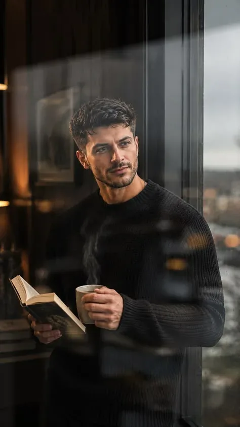 Moody Window Reflection Serenity AI Photo Prompt preview example result