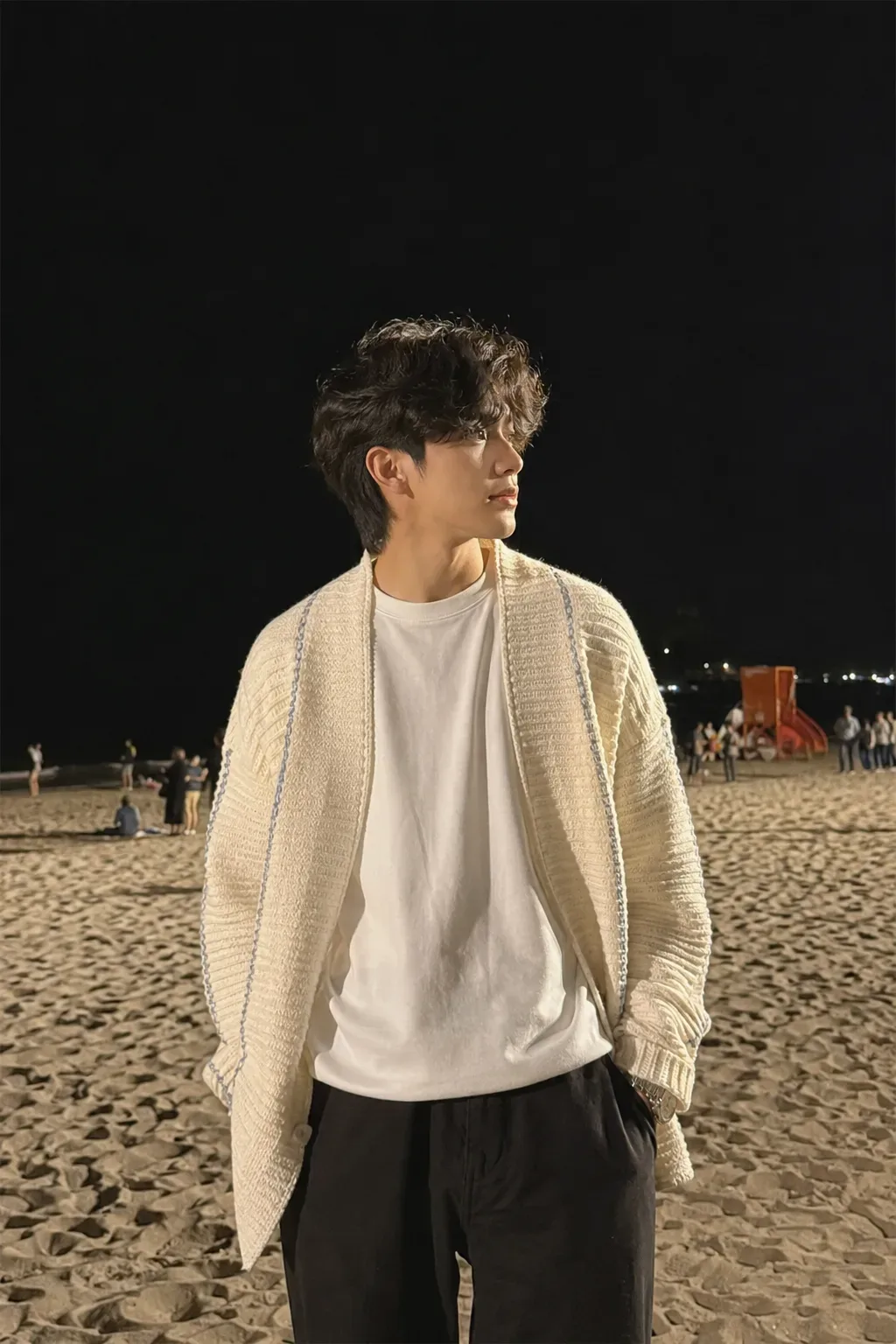 Moonlit Beachside Portrait AI Photo Prompt preview example result