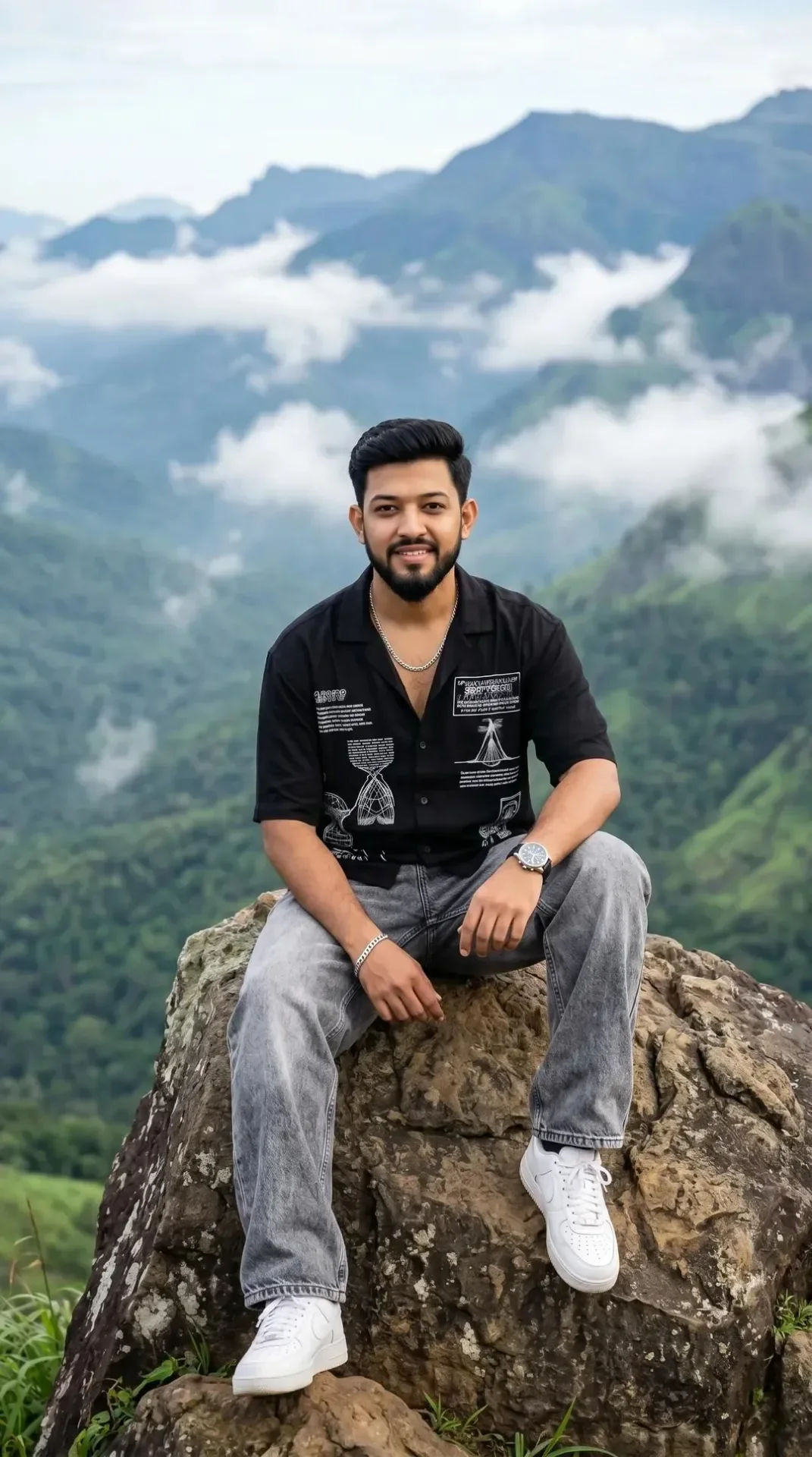 Mountain Cinematic Portrait AI Photo Prompt preview example result