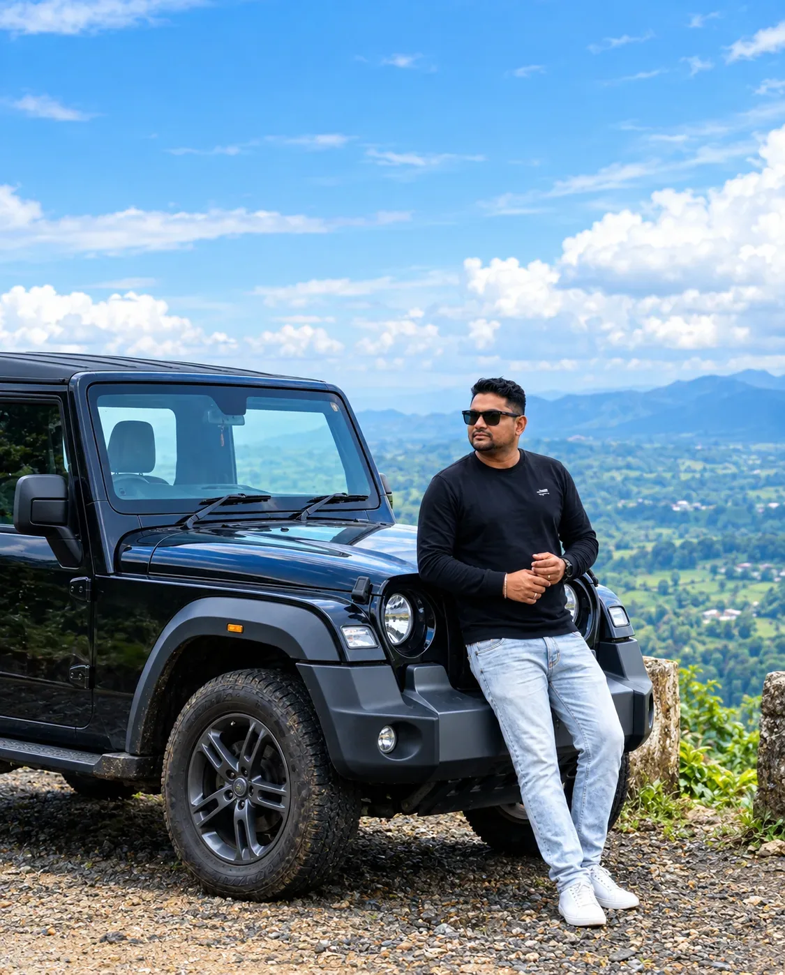 Mountain Drive 4K Ultra HD Cinematic Portrait AI Photo Prompt preview example result