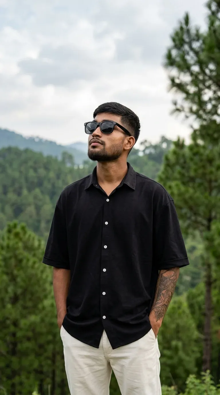 Mountain View Male Portrait AI Photo Prompt preview example result