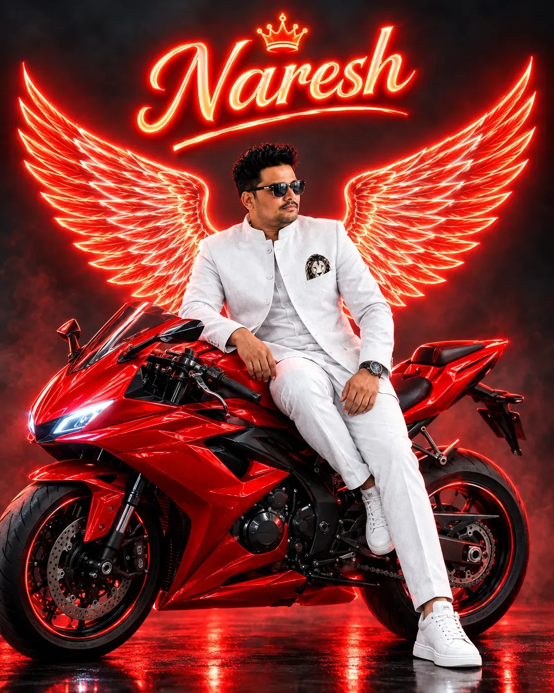 Naresh The King Of Wings AI Photo Prompt preview example result