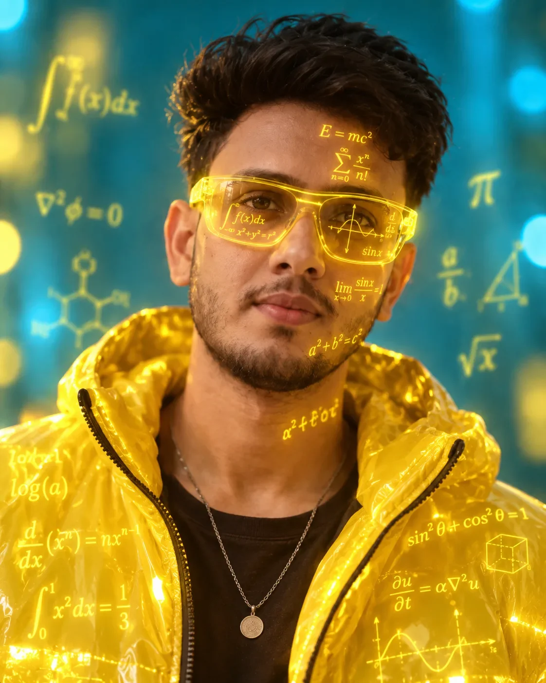 Neon glass AI Photo Prompt preview example result