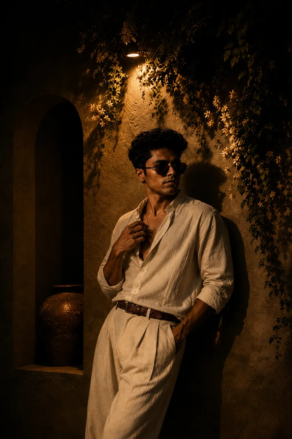 Nighttime Fashion Potrait AI Photo Prompt preview example result