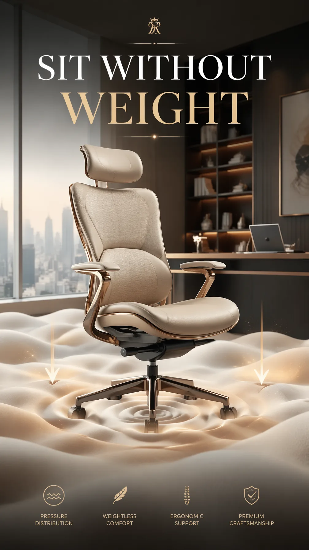 Office Chairpressure Disappears Into Soft Floating AI Photo Prompt generated preview