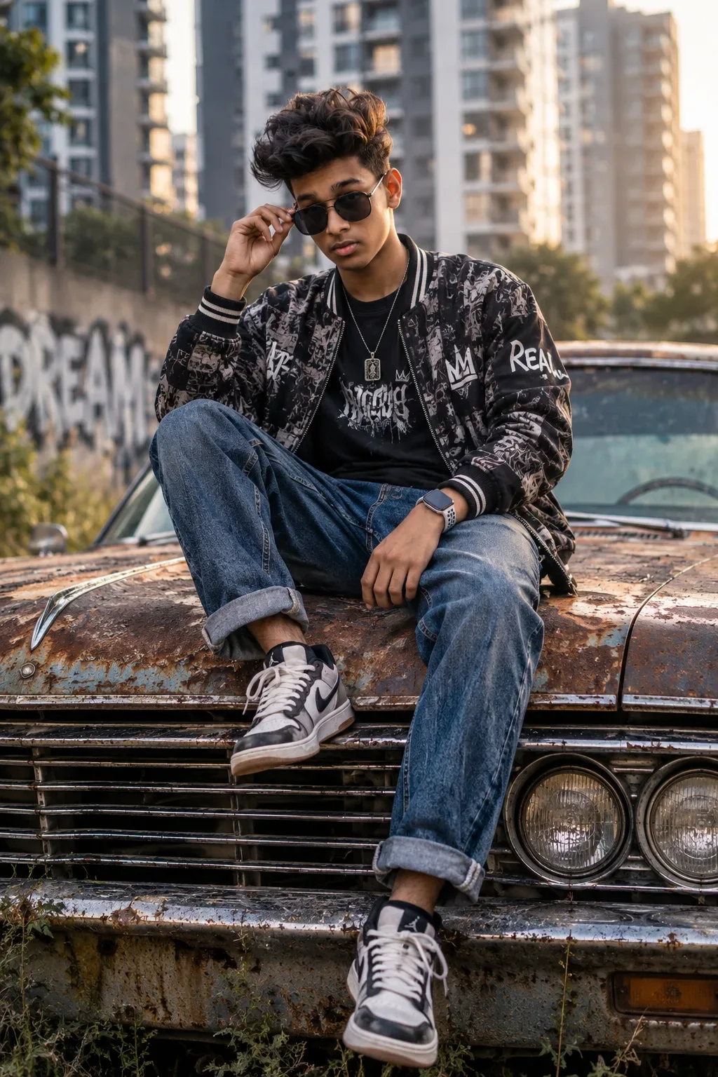 OLD JANKI AAD CAR AI Photo Prompt preview example result