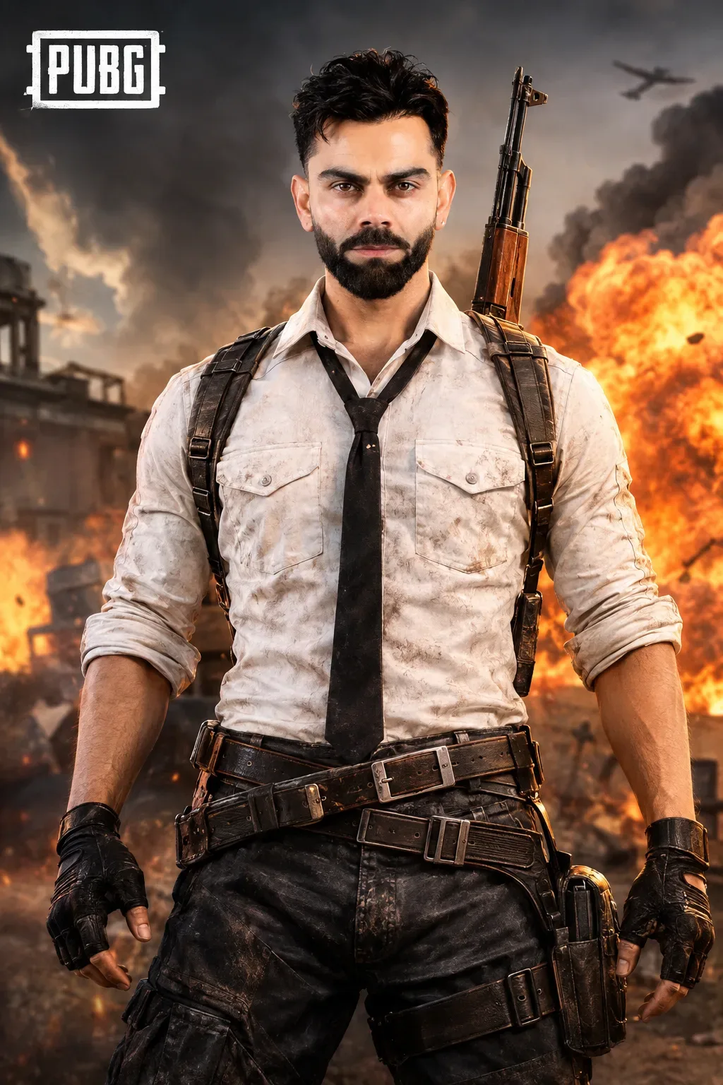 One-photo PUBG Character Creator Ultra-realistic Face Identity Lock, Cinematic Tactical Outfit & 8K Phase One Style Po AI Photo Prompt preview example result