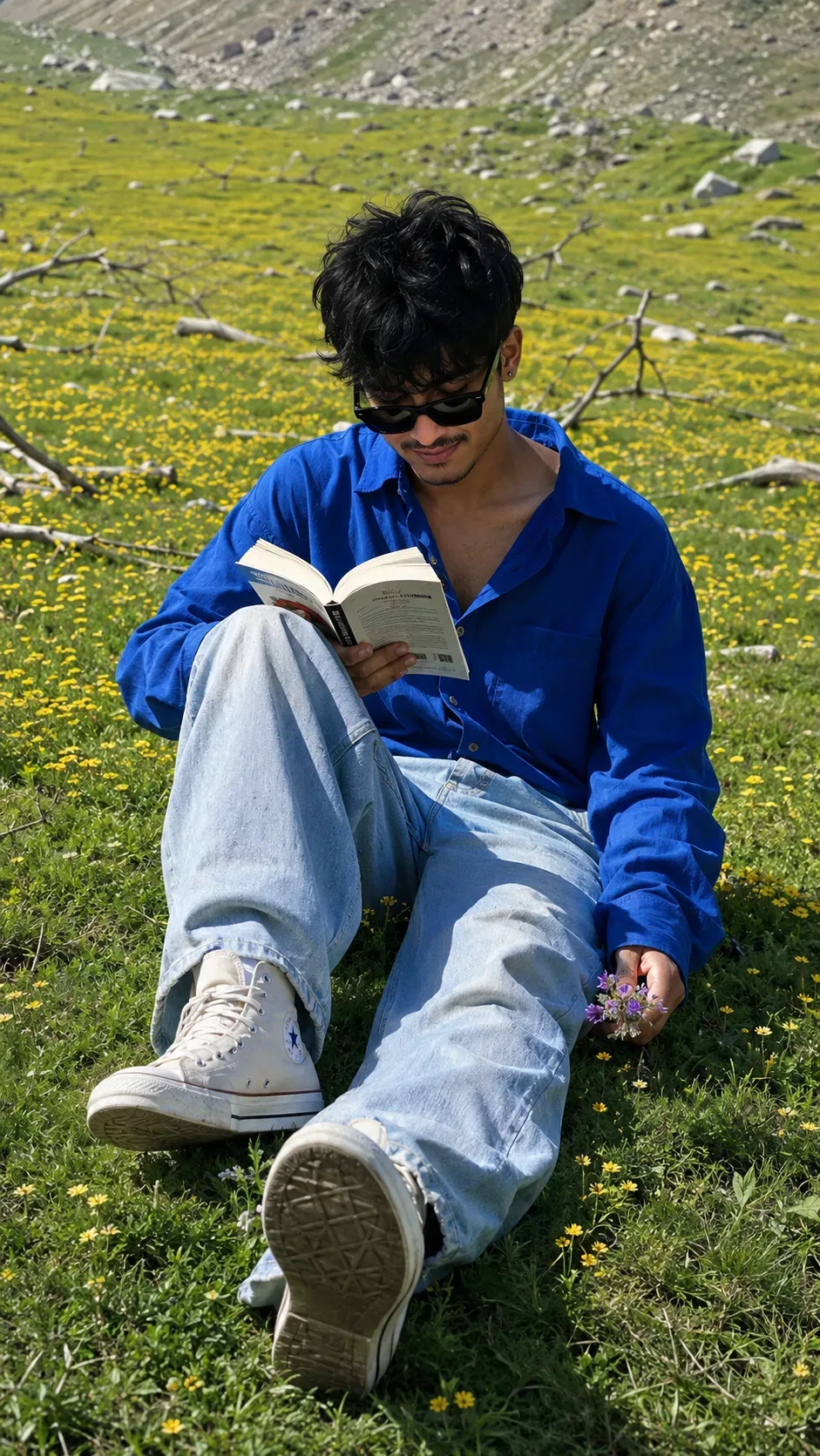 Pages Among The Wildflowers AI Photo Prompt preview example result