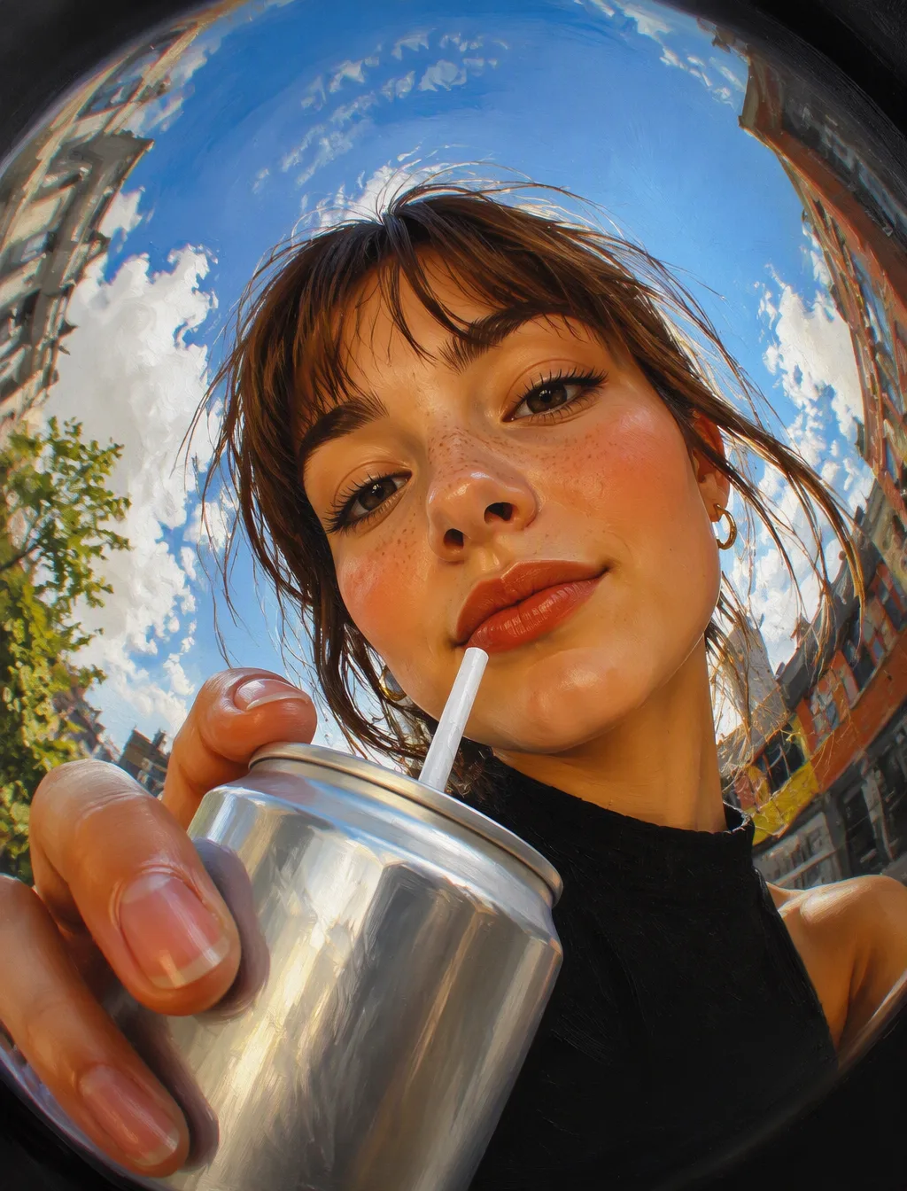 Painterly Editorial Portrait AI Photo Prompt generated preview