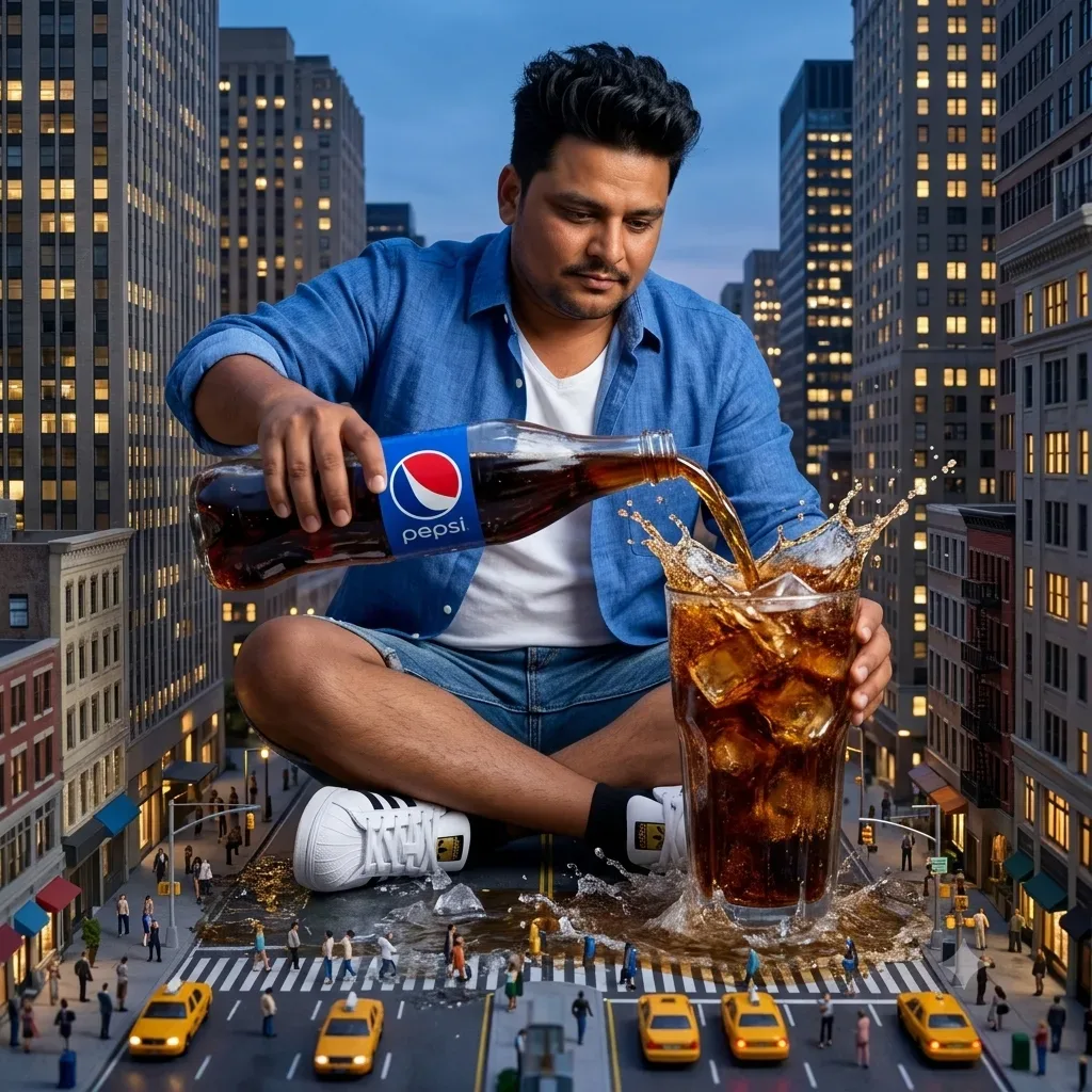 Pepsi Giant Taste Of The City AI Photo Prompt preview example result