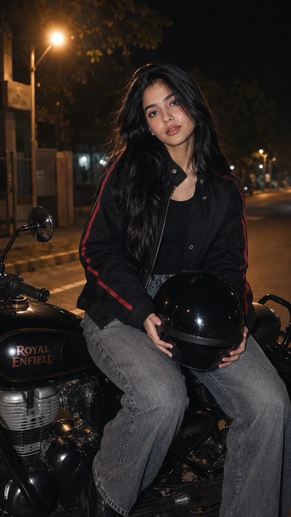 Photo Shoot On Royal Enfield AI Photo Prompt preview example result