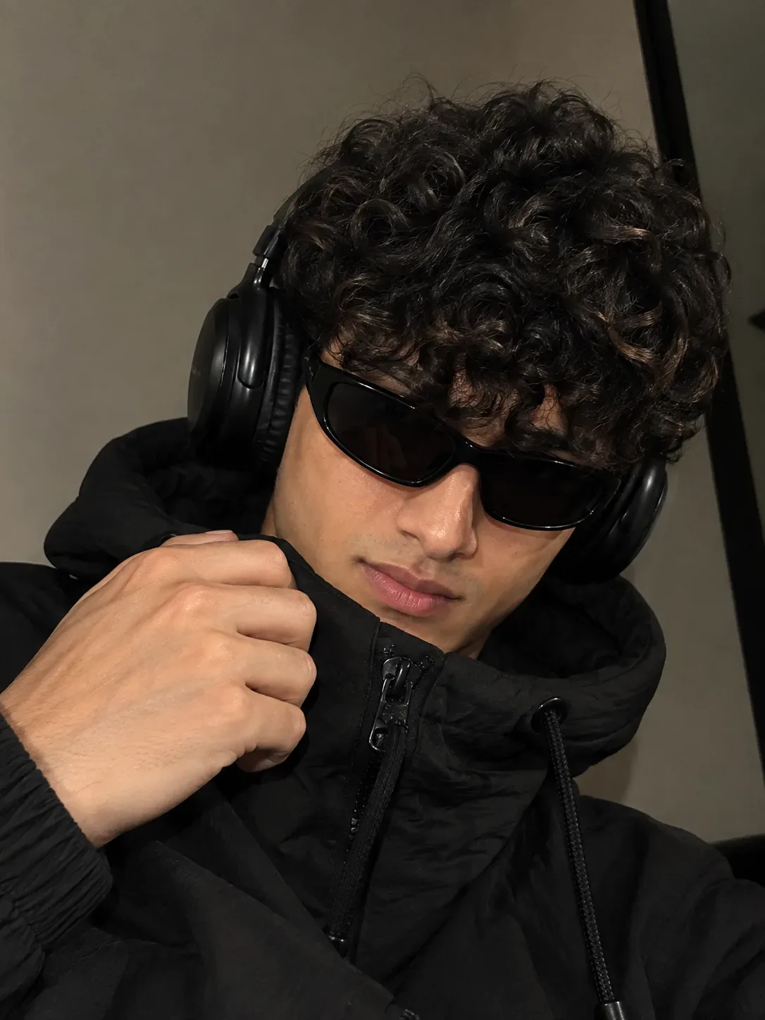 Photorealistic Black Streetwear Portrait Cinematic Close-up AI Photo Prompt preview example result
